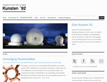 Tablet Screenshot of kunsten92.nl